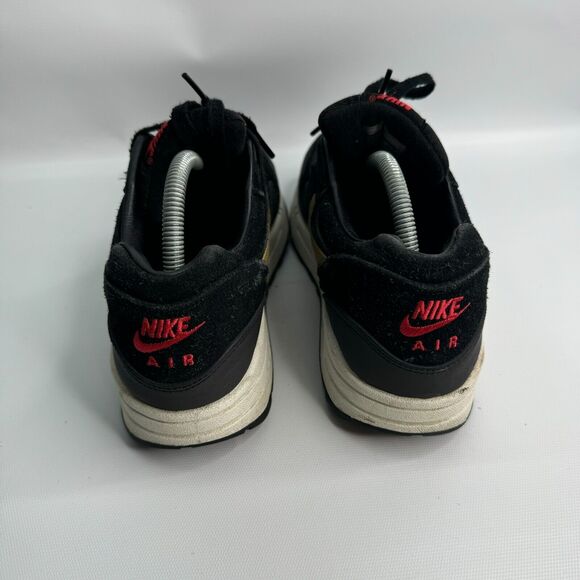 NIKE AIR MAX 1 PREMIUM #512033-076 MEN'S SIZE 9.5 BLACK METALLIC GOLD. - Picture 4 of 9